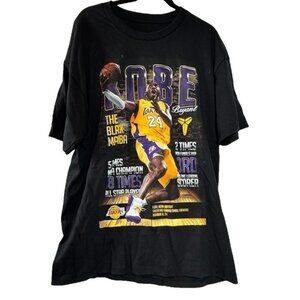 Kobe Bryant Tribute T-Shirt Black Mamba Lakers #24 Vintage Style Tee Size: 2XL
